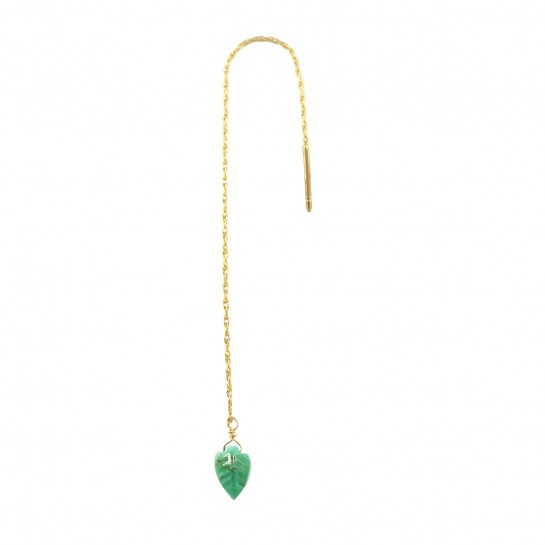 BO Chaine courte chrysoprase feuille
