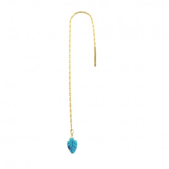 BO Short turquoise leaf chain