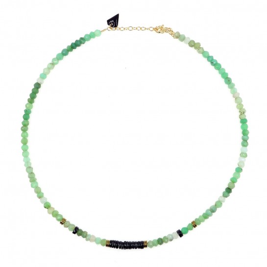 NECKLACE Puka chrysoprase