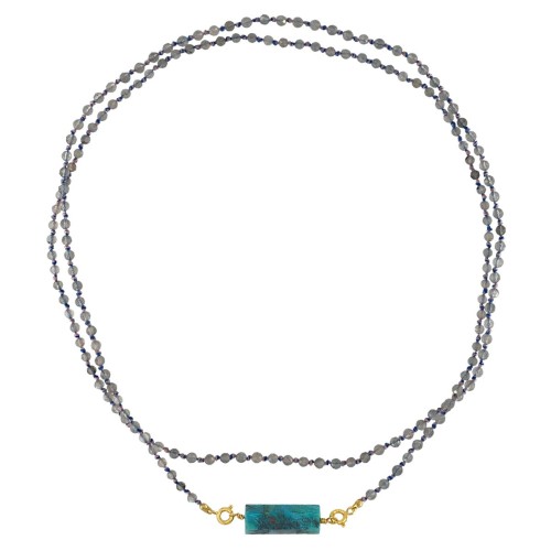 ROLLA BOLLA CHRYSOCOLLE AND CANDIES LABRADORITE NECKLACE