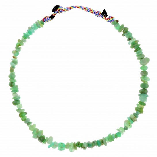 Chrysoprase nuggets necklace