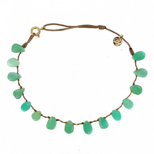 ANKLET GOUTTE EN CHRYSOPRASE