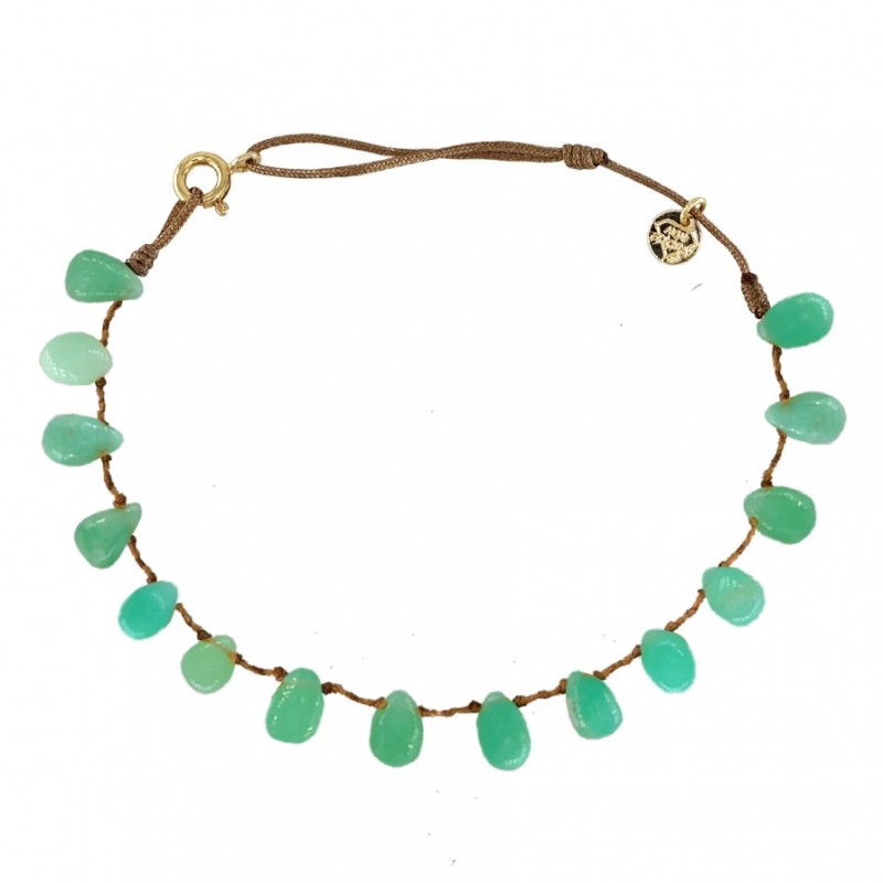 ANKLET GOUTTE EN CHRYSOPRASE