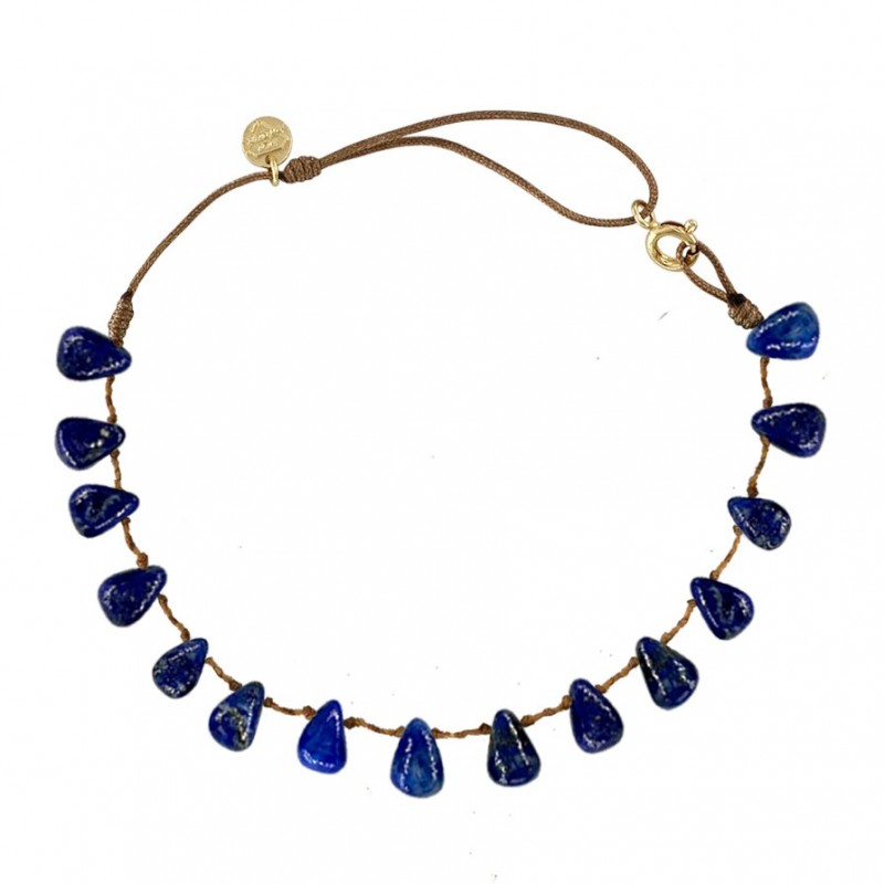 ANKLET GOUTTE EN LAPIS LAZULI