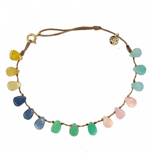 ANKLET GOUTTE EN OPALE MULTICOLORE