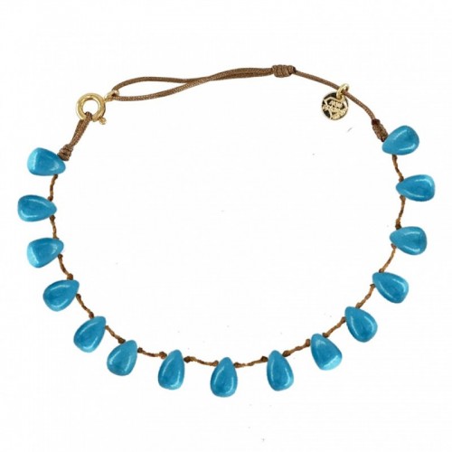 ANKLET GOUTTE EN TURQUOISE