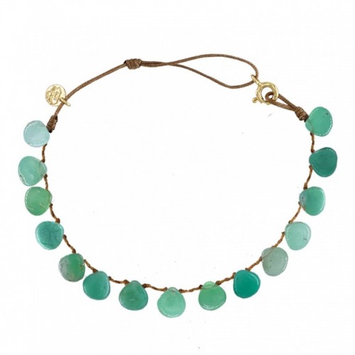 ANKLET POIRE EN CHRYSOPRASE