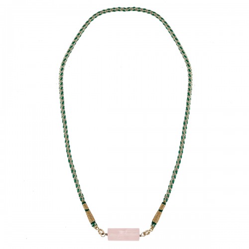 ROLLA BOLLA QUARTZ ET CORDON TISSÉ VERT