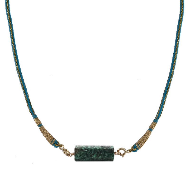 AFRICAN TURQUOISE ROLLA BOLLA AND TURQUOISE WOVEN CORD