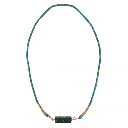 AFRICAN TURQUOISE ROLLA BOLLA AND TURQUOISE WOVEN CORD