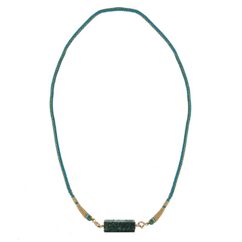 AFRICAN TURQUOISE ROLLA BOLLA AND TURQUOISE WOVEN CORD