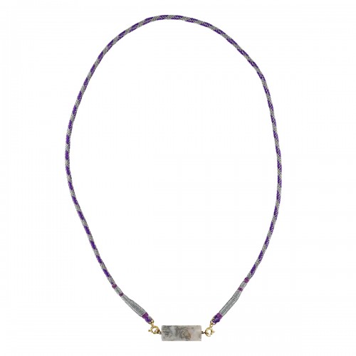 ROLLA BOLLA QUARTZ AND PURPLE WOVEN CORD