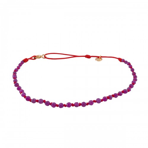 CANDIES ANKLET IN RAW RUBY