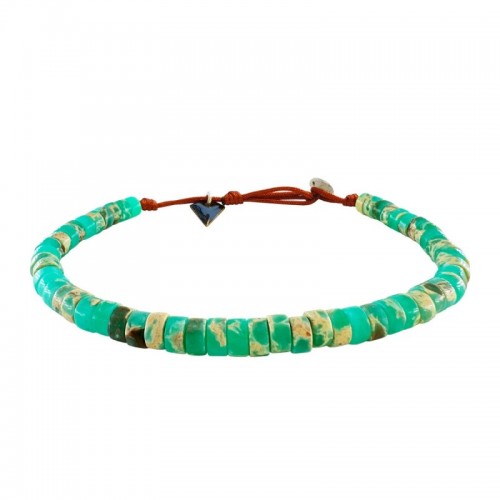 BRACELET HOMME EN CHRYSOPRASE