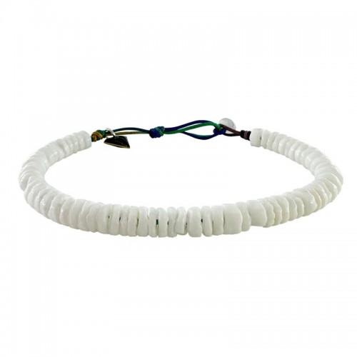 MEN'S WHITE SHELL BRACELET