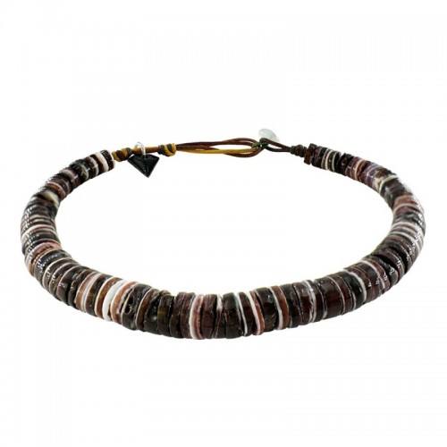 BRACELET HOMME EN COQUILLAGE MARRON