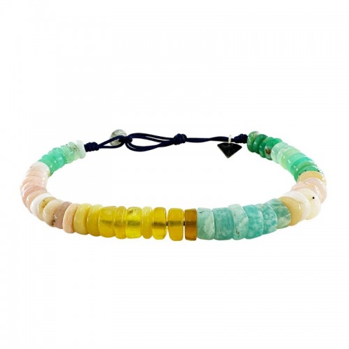 BRACELET HOMME EN OPALE MULTICOLORE