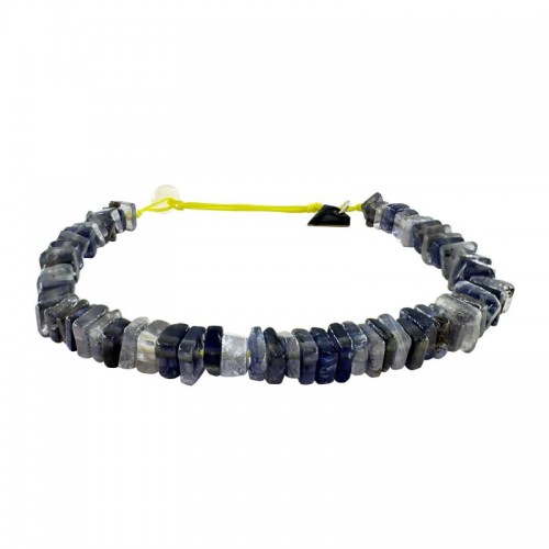 Bracelet Homme perles Ø8mm en pierre naturelle Larvikite Labradorite Gris  Mat Agate/Onyx Anneaux Acier inoxydable fait Main création 1000ola