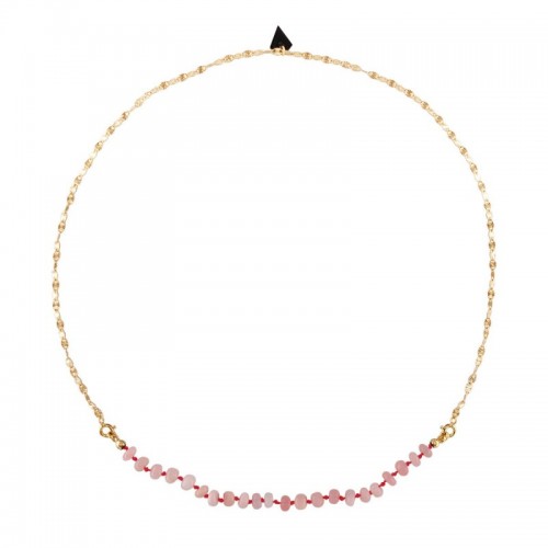 COLLIER SOLEIL ET CANDIES EN OPALE ROSE