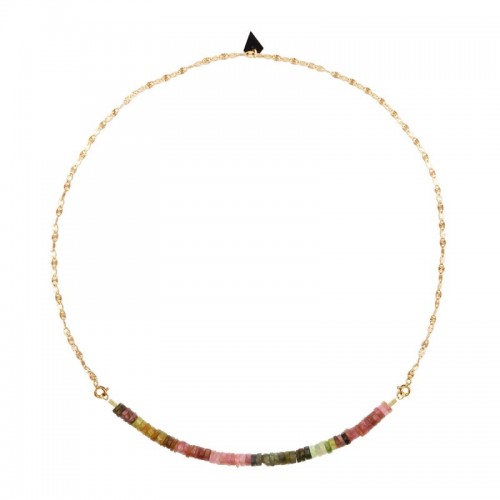 COLLIER SOLEIL ET PUKA EN TOURMALINE