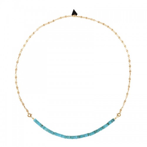 COLLIER SOLEIL ET PUKA EN TURQUOISE