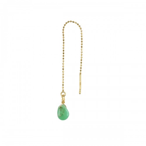 B.O CHAINE COURTE  CHRYSOPRASE GOUTTE