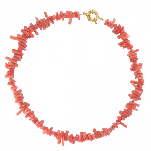 Collier corail rose