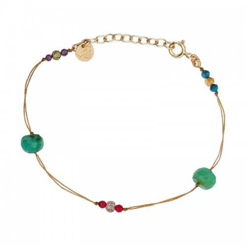 BRACELET JELLIES EN CHRYSOPRASE ET TOURMALINE