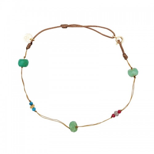 ANKLET JELLIES EN CHRYSOPRASE ET TOURMALINE