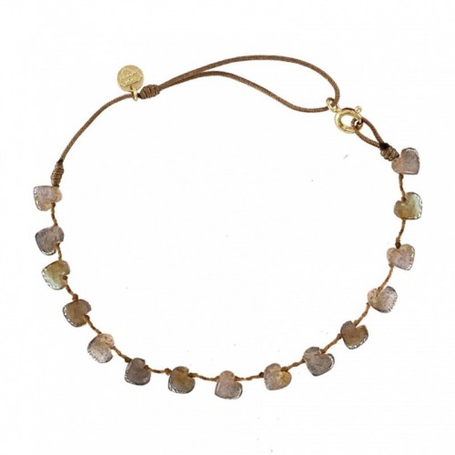 ANKLET COEUR EN LABRADORITE