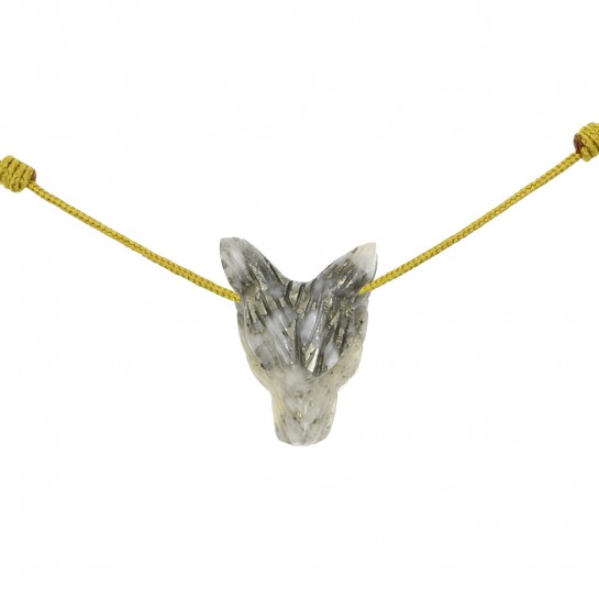 Collier Loup calcédoine