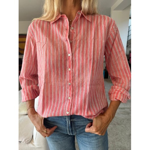 Striped pink shirt