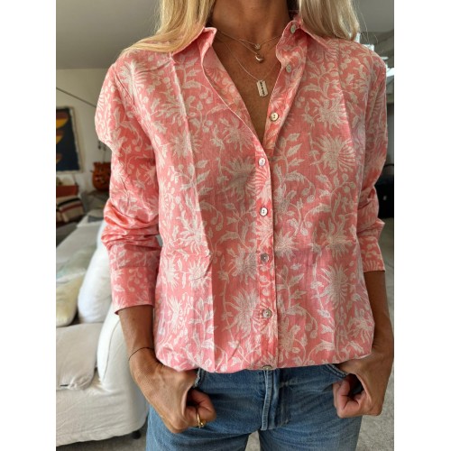 Chemise Rose fleurie