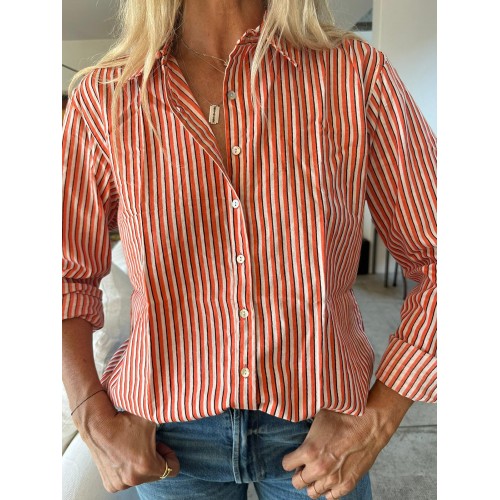 Striped coral shirt