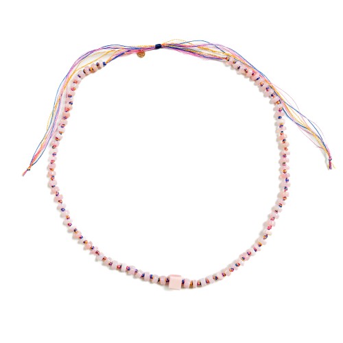 Collier Candies Cube OPALE ROSE