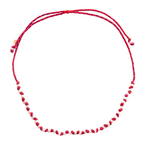 NATURAL FRESHWATER PEARL NECKLACE RED/BROWN