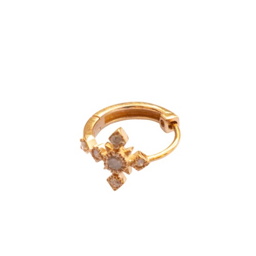 EARRING GOLD CROSS