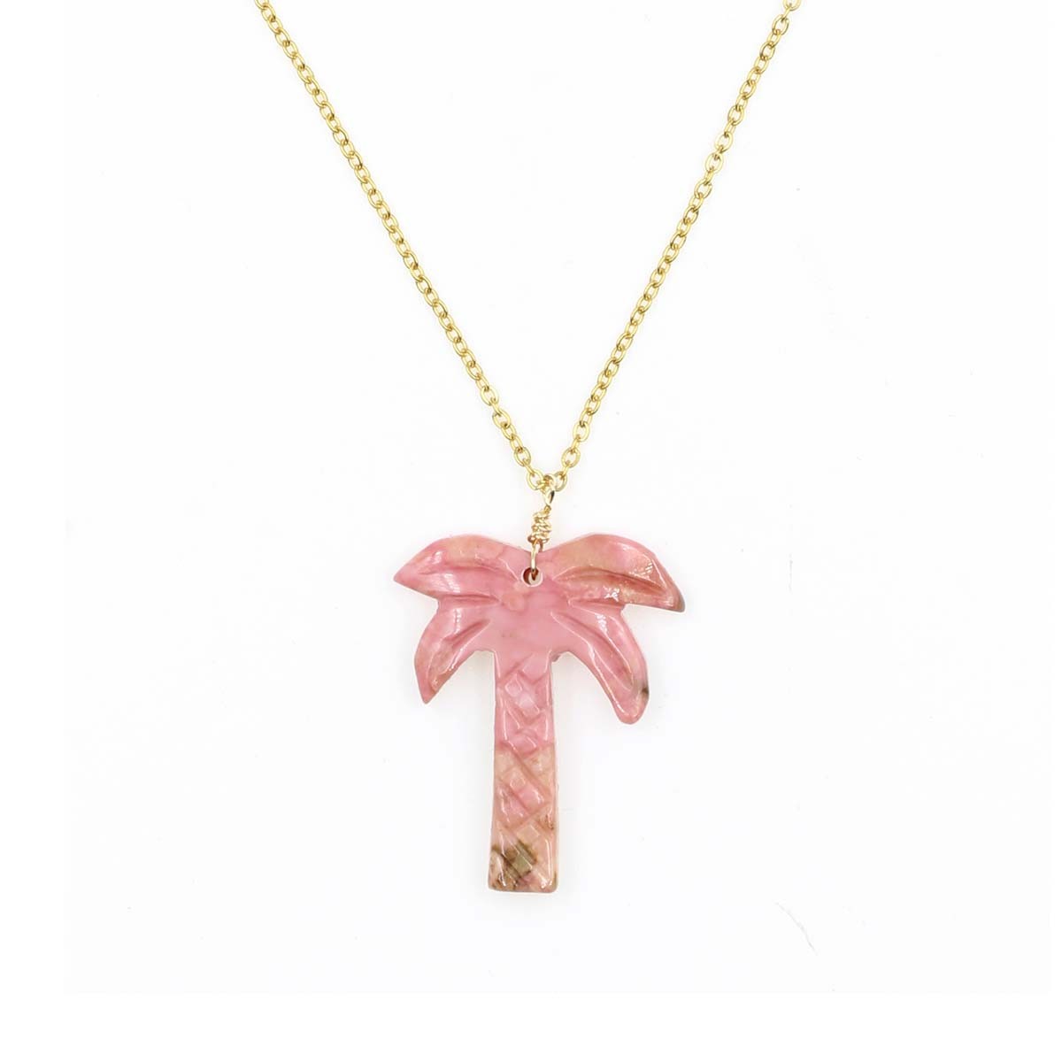 Opal palm tree necklace on sale