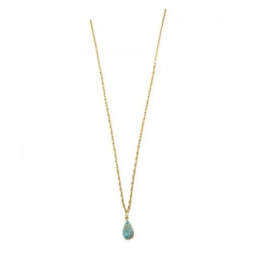 B.O. CHAINE DOUBLE TURQUOISE GOUTTE