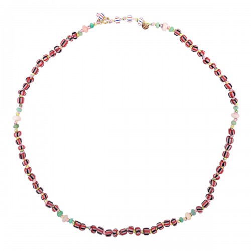 CANDIES IN AFRICAN PERLS RED, BLACK AND BLANK