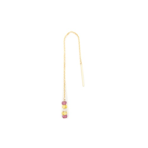 EARRING CHAIN COURT AND PENDENTIF yellow saphir