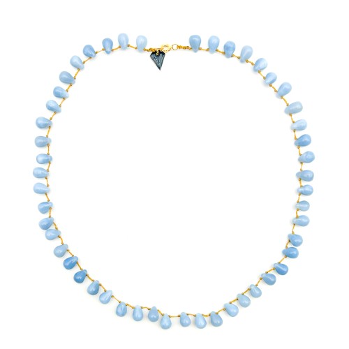 DROP NECKLACE IN BLUE OPAL