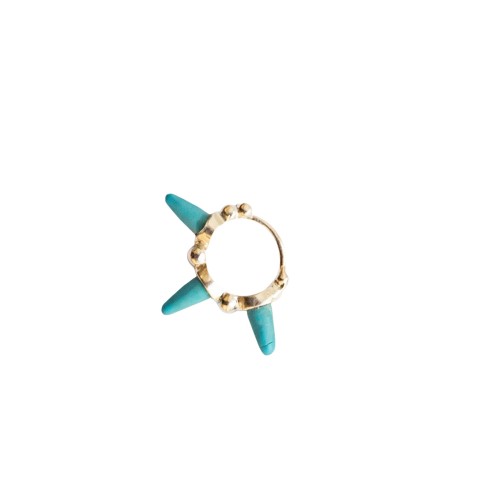 SILVER MINI PUNKY EARRING TURQUOISE